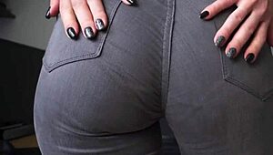 Amateur Milf Teases Big Ass In Tight Jeans And Panties