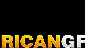 Sexy Black Babe Sloppily Deep-Throats Big White Cock On The Road