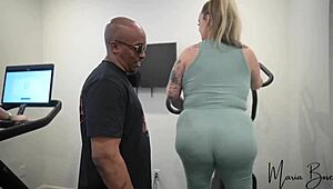 feeling the monster cock while working out with the group