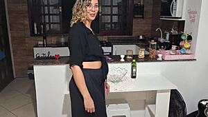 The Stepson Asks His Stepmother For Help So He Can Cum