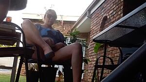 Fucking Stepmom With Dildo Outdoors