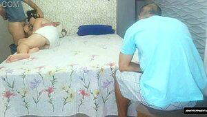 Husband lends housewife to boss for job, she gets humiliated with big cock fucking