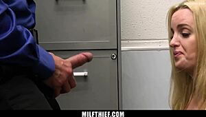 Officer interrogates milf with blowjob after shoplifting