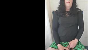 Crossdressing Bisexual Sissy Plays With Cock In Heels And Fishnets