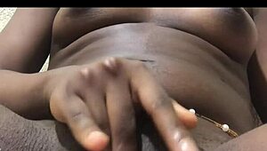 Horny babe intensely masturbates her wet pussy to orgasm