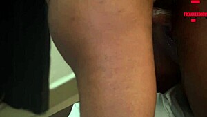 Freaky housewife shows big ass before houseboy fucks her.