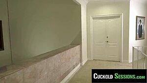 cuckoldsessions - its been so long since ive been airtight - busty milf cucks her bf good in 4some handjob spitting