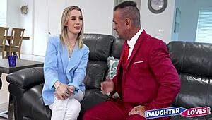 the boss cums during a twisted business deal with his not-daughter