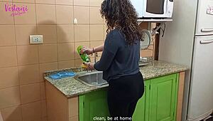 Neighbor Visits End In Wet Lesbian Fingering!