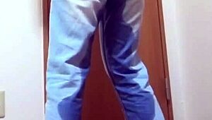 i had to pee in my jeans because my brother was using the bathroom