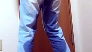 i had to pee in my jeans because my brother was using the bathroom