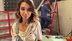 Hunt4K Teen 18+ Used Her Tight Pussy To Have Fun At Her Work Shift