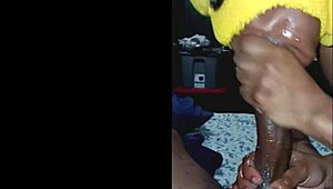 Maybe the Best Bareback Blowjob with Choking, Spitting, Facial, and Big Black Cock Cum in USA