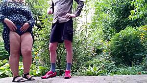 My mature mother-in-law pees standing up