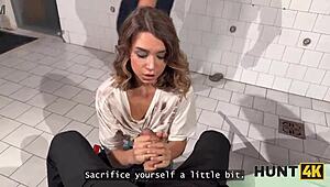 Hunt4K Teen 18+ Used Her Tight Pussy To Have Fun At Her Work Shift