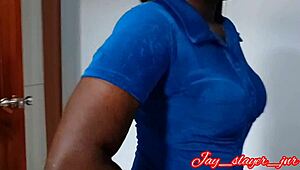 african couple fuck hard-core before heading to lagos