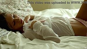 Tanned Teen Anjelica Uses Vibrator On Her Shaved Wet Pussy In Lingerie