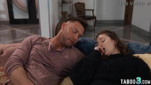 Teen Leana Lovings Lure Into Taboo Family Foursome Fuck By Her Milf Stepmom