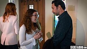 Sweet big tits teen student Leana Lovings fucks college administrator 😍🔥