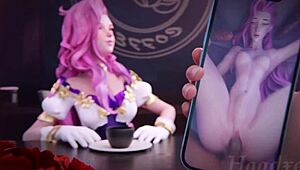 Seraphine Plays A Game While Sucking Cock