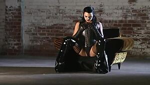 Belladonna in Black Stockings Has Anal Sex with Big Cock. She Rides It in Cowgirl Position.