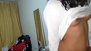 Teen model rides English teacher's big cock to orgasm in public