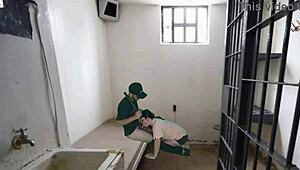 Police Officer FUCKS Prisoner In Humiliation Scene, Ball Licking And Bareback BDSM, Video Leaks And He Gets Fired.