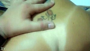 Busty Brazilian Latina Blonde Girlfriend Gets Cum on Big Tits from Friend