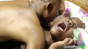 Intense hardcore fuck with long black cock.