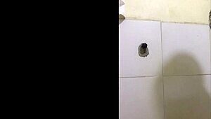 Trans woman in short skirt bathroom encounter