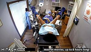 Freshman Mia Sanchez Receives Mandatory Hitachi Orgasm From Nurse With Gloves