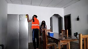 Hot woman excited to spread legs and show ass to strangers in house! 😘