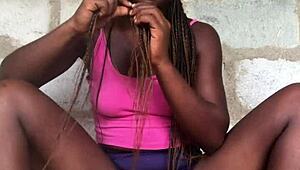 crazy bitch enjoys privacy before using dildo on pussy and asshole