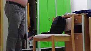 i changed clothes at work showing legs ass in sexy socks