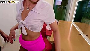 Old cuckold hires prostitute for humiliation with monster cock