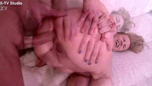 Afina Tries Hard Assfucking with Cum on Face and Big Ass