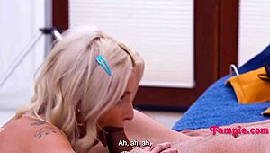 Stepfather engages with stepdaughter's petite form in fantasy