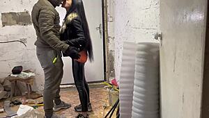 step mom unexpected suck step son construction worker he cum in mouth