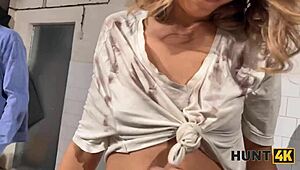 Hunt4K Teen 18+ Used Her Tight Pussy To Have Fun At Her Work Shift