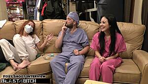 become nurse as blaire celestes mouth gets blasted with huge load of cum