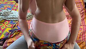 that shy girl turned into a horny beast once she got going, wow