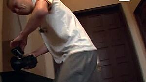 Devote Japanese teen handles facial and creampie gangbang