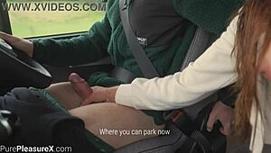 She flashed her chest at drivers, leading to a surprising garage encounter with punishment.