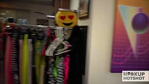 Tallie Lorraine getting fucked on all fours with her tiny titties bouncing