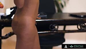 Nuru Massage - Masseuse Effectively Relieves Back Pain With Therapeutic Techniques