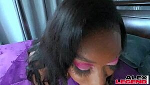 Melanin queen cher adelle fucks bareback party style!