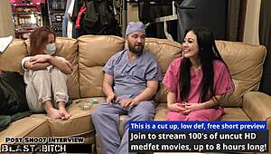 become nurse as blaire celestes mouth gets blasted with huge load of cum