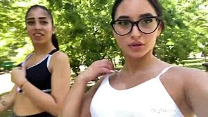 Two Italian TikTokers Act Wild In The Park With Sara Diamante