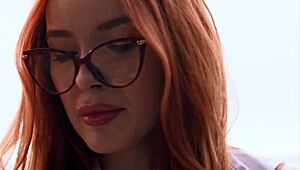 Vixenplus beautiful redhead loves to ride his massive cock and deepthroat