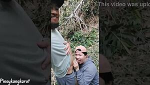 outdoor blowjob is my favorite with wet pussy and creampie